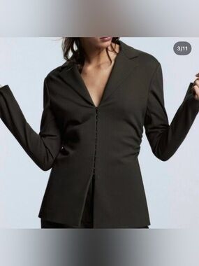 BNWT Zara Brown Corset Blazer HOT